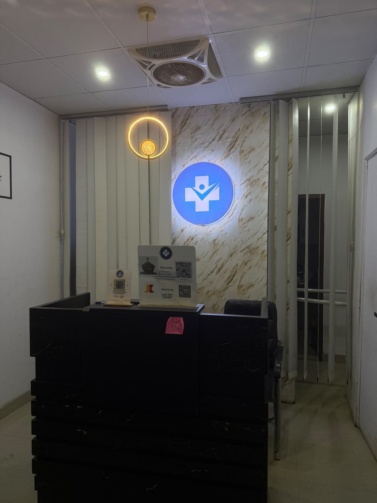 Welcoming reception area inside the clinic